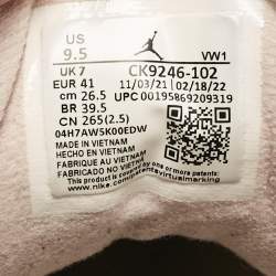 Pre Owned Air Jordan White Leather Jordan 3 Retro Neapolitan Dark Mocha Sneakers Size 41