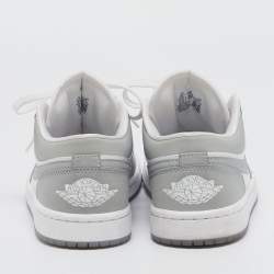 Air Jordans Grey/White Air Jordan 1 Lace Up Sneakers Size 37.5