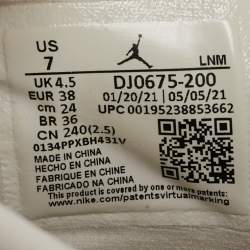 Air Jordans Beige Durabuck Leather Jordan 4 Retro Shimmer Sneakers Size 38
