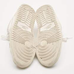 Pre Owned Air Jordans Multicolor Leather and Suede Jordan 1 Low SE Craft Inside Out Tech Grey Sneakers Size 40.5