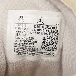 Pre Owned Air Jordans Multicolor Leather and Suede Jordan 1 Low SE Craft Inside Out Tech Grey Sneakers Size 40.5