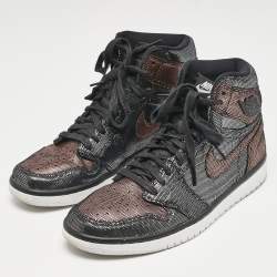 Air Jordans Metalic Suede Jordan 1 Retro High Fearless Metallic Rose Gold Sneakers Size 42
