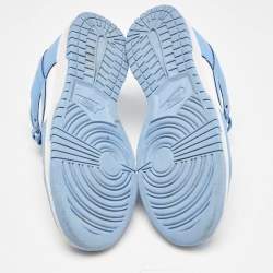 Air Jordans Blue/White Leather Jordan 1 Low White Ice Blue Sneakers Size 40