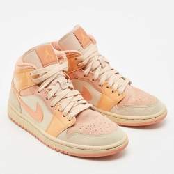 Air Jordans Multicolor Leather and Suede Air Jordan 1 High Top Sneakers Size 39