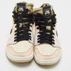 Pre Owned Air Jordans Multicolor Leather Jordan 1 High Zoom Air CMFT Easter Sneakers Size 38.5