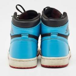 Pre Owned Air Jordans Multicolor Leather Jordan 1 Retro High NC to Chi Sneakers Size 41