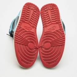 Pre Owned Air Jordans Multicolor Leather Jordan 1 Retro High NC to Chi Sneakers Size 41