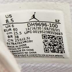 مملوكة مسبقًا Air Jordans White Leather Jordan 6 High Top Sneakers Size 40