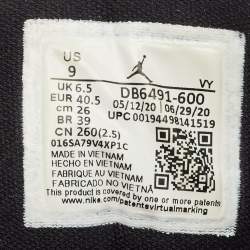 Pre Owned Air Jordans Burgundy/Black Leather Jordan 1 Low Dark Beetroot Black Sneakers Size 40.5