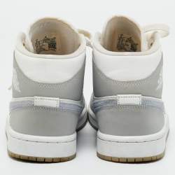 Pre Owned Air Jordans Multicolor Leather Air Jordan 1 High Top Sneakers Size 36.5