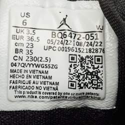 Pre Owned Air Jordans Purple/Black Leather Jordan 1 Mid Sneakers Size 36.5