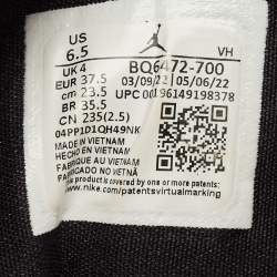 Pre Owned Air Jordans Multicolor Leather Jordan 1 Mid Chutney Taxi Sneakers Size 37.5