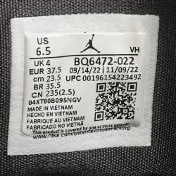 Pre Owned Air Jordans Multicolor Leather Jordan 1 Mid Cement Grey Sneakers Size 37.5