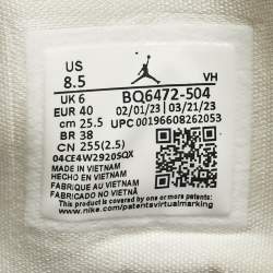 Pre Owned Air Jordans Multicolor Leather Jordan 1 Mid Action Grape Sneakers Size 40