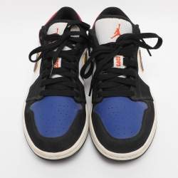 Pre Owned Air Jordans Multicolor Leather Air Jordan 1 SE Lace Up Sneakers Size 40.5