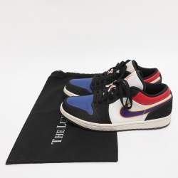 Pre Owned Air Jordans Multicolor Leather Air Jordan 1 SE Lace Up Sneakers Size 40.5