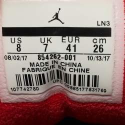 Pre Owned Air Jordans Black/Grey Leather Jordan 3 Retro OG Black Cement Sneakers Size 41