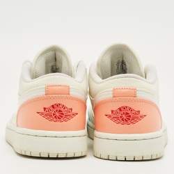 Pre Owned Air Jordans Multicolor Leather Air Jordan 1 Low Top Sneakers Size 38