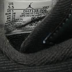 Pre Owned Air Jordans Black Denim and Rubber Jordan 4 High Top Sneakers Size 38