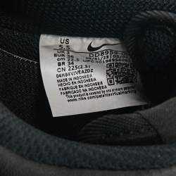 Pre Owned Air Jordans Black Leather Air Force 1 Lace Up Sneakers Size 36