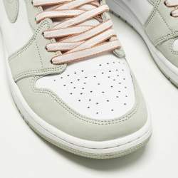 Pre Owned حذاء رياضي آير جوردانز جلد جوردان 1 ريترو عنق مرتفع أبيض/موف مقاس 39