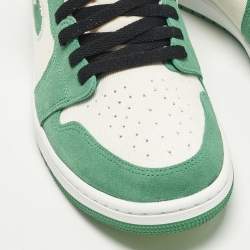 Pre Owned حذاء رياضي إير جوردان تشينيل أخضر/أبيض جلد مبيض تركواز مقاس 35.5