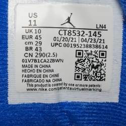 Pre Owned حذاء رياضي إير جوردان جوردان 3 جلد ثلاثي الألوان هاي توب مقاس 45