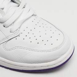 مملوكة مسبقًا حذاء رياضي إير جوردان تشينيل أخضر/أبيض جلد مبيض تركواز مقاس 35.5