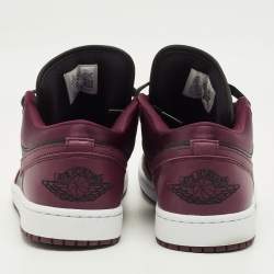 مملوكة مسبقًا Air Jordans Jordan 1 Dark Beetroot Size 44.5 Burgundy/Black Leather and Satin Low Top Sneakers