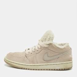 مملوكة مسبقًا حذاء رياضي آير جوردانز 1 هايتوب جلد أسود/أخضر داكن مقاس 42.5