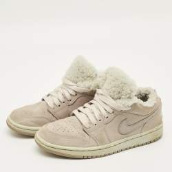 Pre Owned حذاء رياضي آير جوردانز 1 هايتوب جلد أسود/أخضر داكن مقاس 42.5