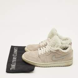 Pre Owned حذاء رياضي آير جوردانز 1 هايتوب جلد أسود/أخضر داكن مقاس 42.5