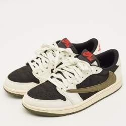 Pre Owned Air Jordans Jordan 1 OG SP Size 38 Multicolor Leather and Nubuck Leather Lace Up Sneakers