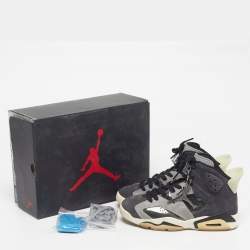 مملوكة مسبقًا Air Jordans Jordan 6 Retro Tech Chrome Size 37.5 Grey Suede and PVC High Top Sneakers
