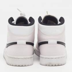 Pre Owned Air Jordans Jordan 1 Barely Rose Size 38.5 Multicolor Leather Mid Top Sneakers
