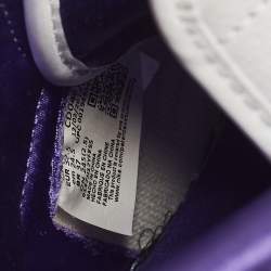 Pre Owned Air Jordans Jordan 1 Retro Court Purple Size 38.5 White/Purple Leather High Top Sneakers