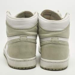 Pre Owned Air Jordans Jordan 1 Retro OG Seafoam Size 38 Green/White Nubuck and Leather High Top Sneakers
