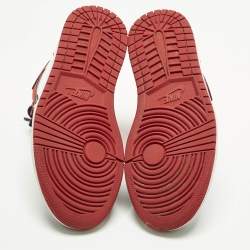 Pre Owned Air Jordans Jordan 1 Black Toe Size 37.5 Multicolor Leather and Satin High Top Sneakers