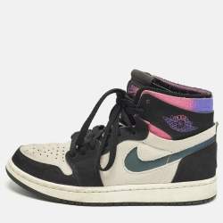 Pre Owned Air Jordans Jordan 1 Zoom Air CMFT PSG Size 39 Multicolor Nubuck Leather and Suede High Top Sneakers