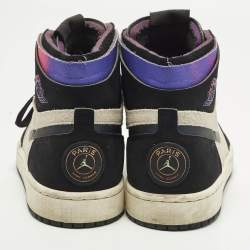 Pre Owned Air Jordans Jordan 1 Zoom Air CMFT PSG Size 39 Multicolor Nubuck Leather and Suede High Top Sneakers