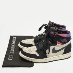 Pre Owned Air Jordans Jordan 1 Zoom Air CMFT PSG Size 39 Multicolor Nubuck Leather and Suede High Top Sneakers