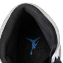 Pre Owned Air Jordans Multicolor Suede and Leather Jordan 1 Mid Royal Black Toe Sneakers Size 42