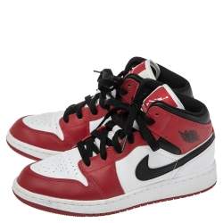 Pre Owned Air Jordan 1  Multicolor Leather Camo Sneakers Size 37.5