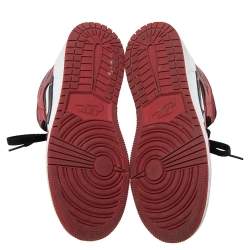 Pre Owned Air Jordan 1  Multicolor Leather Camo Sneakers Size 37.5