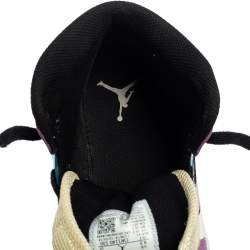 Pre Owned Air Jordan Multicolor Leather and Suede Lightbulb Jordan 1 MID SE Sneakers Size 41