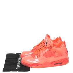 Pre Owned Air Jordan x Off White Pink Fabric And Rubber 4 Retro Sail Sneakers Size 38