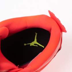 Pre Owned Air Jordan x Off White Pink Fabric And Rubber 4 Retro Sail Sneakers Size 38