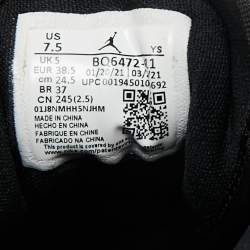 Pre Owned Air Jordan x Nike Black/White Leather Air Jordan 1 Retro High Yin Yang Sneakers Size 38.5