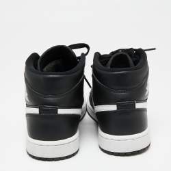 Pre Owned Air Jordan x Nike Black/White Leather Air Jordan 1 Retro High Yin Yang Sneakers Size 38.5
