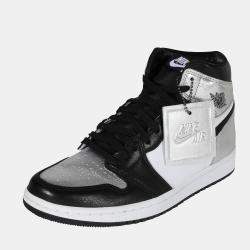 Pre Owned Air Jordan 1 Retro High OG 'Silver Toe' Sneaker US 8 EU 39
